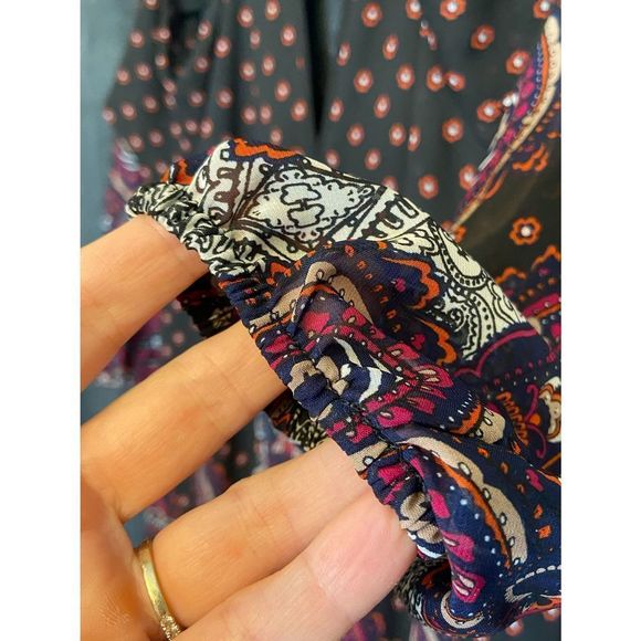 A. Byer Cold Shoulder Boho Dress size Medium - Picture 2 of 9